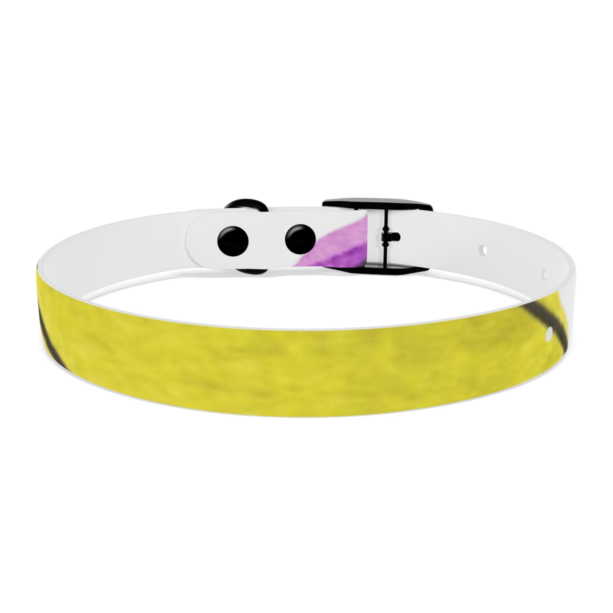 Artist Link: Petals Watercolor Dot Dog Collar — Colorful Pink & Yellow Pet Accessory